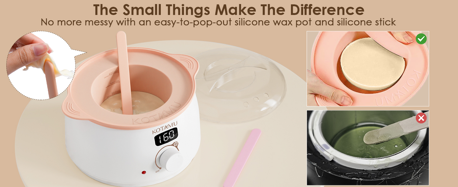 KOTAMU Waxing Kit for Hair Removal-easy to clean