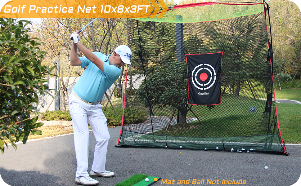Golf Net for Backyard, Golf Driving Range,10x8x3ft Golf Practice Net, Z