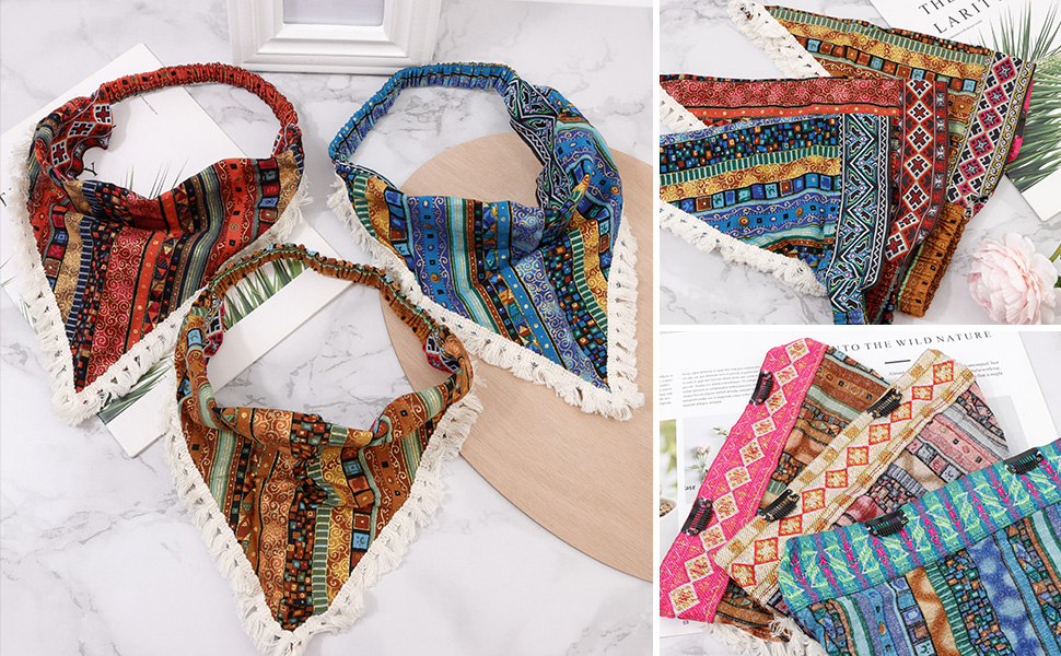 hair scarf headbands with clips