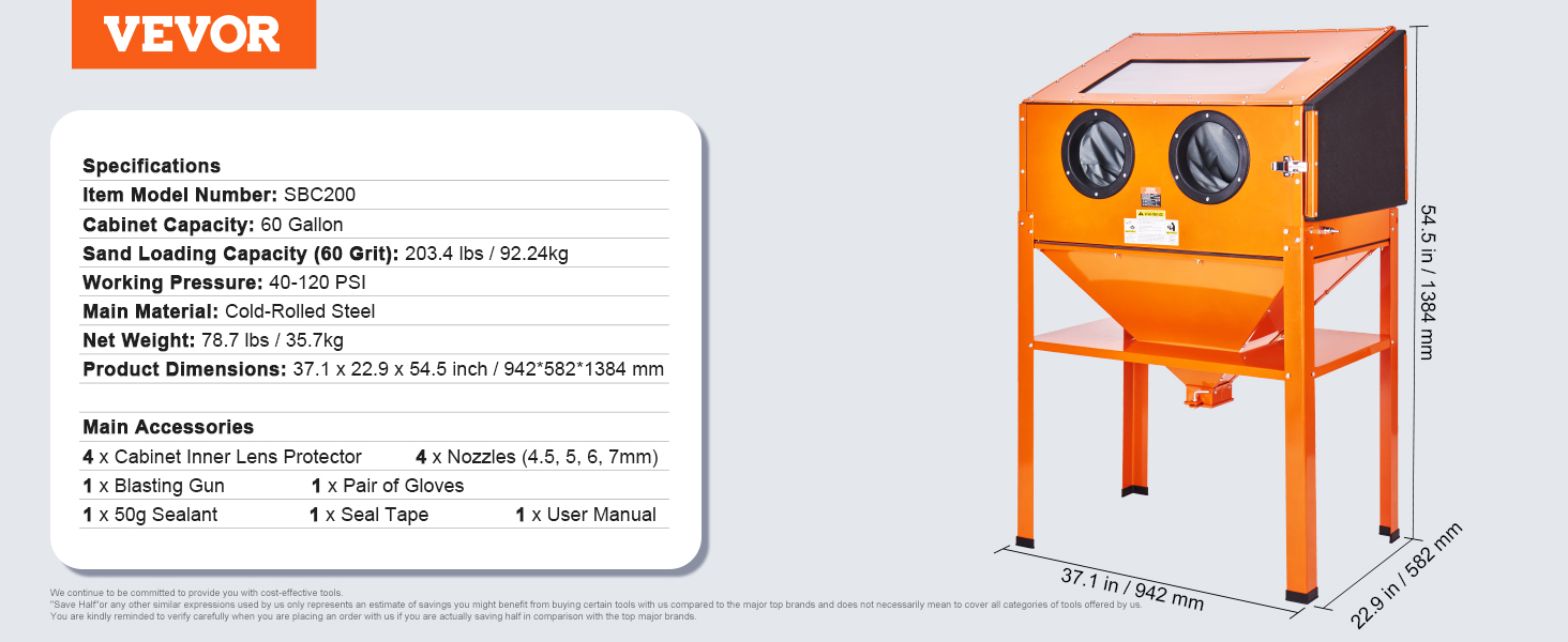 abrasive blast cabinet