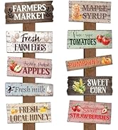 Yoyuspy Farmers Market Party Decor, 10PCS Farmers Market Directional Sign Supplies, Fruit Bridal ...