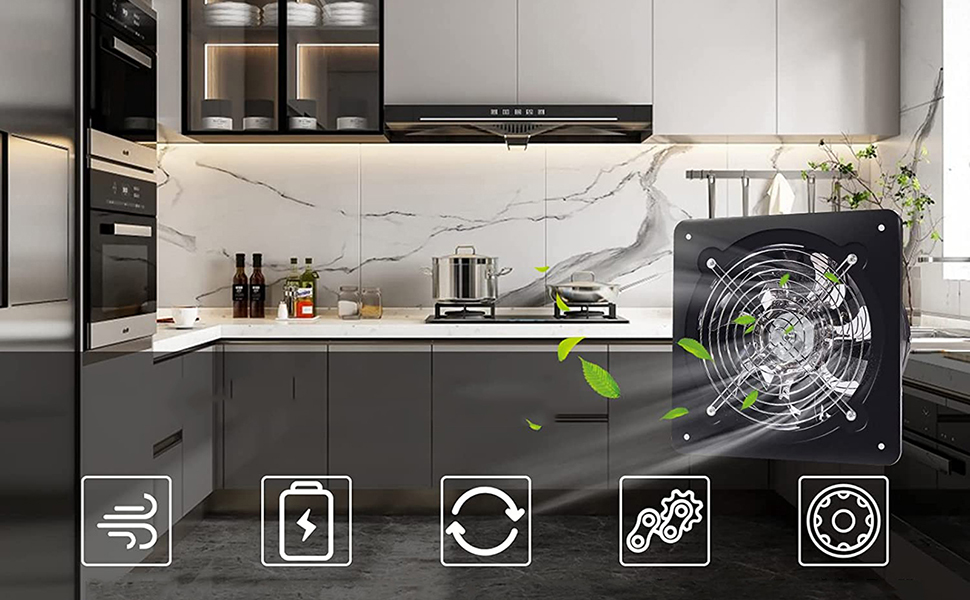 Exhaust Fan 4" Blower Fan Industrial Axial Flow Fan Ventilator