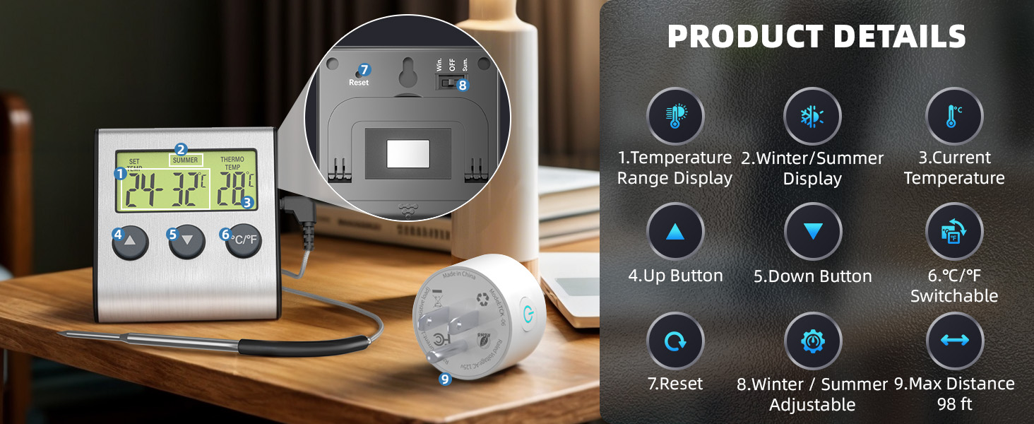 thermometer for fish tank thermostat outlet temperature control
