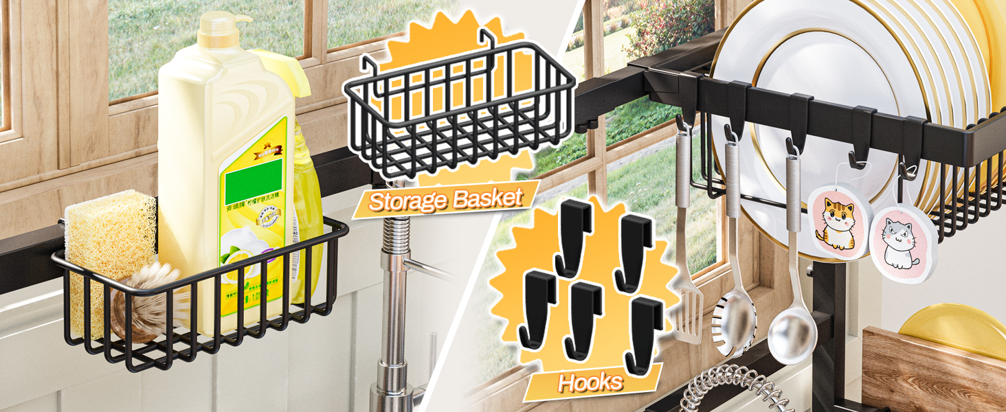 Hooks &Storage Basket