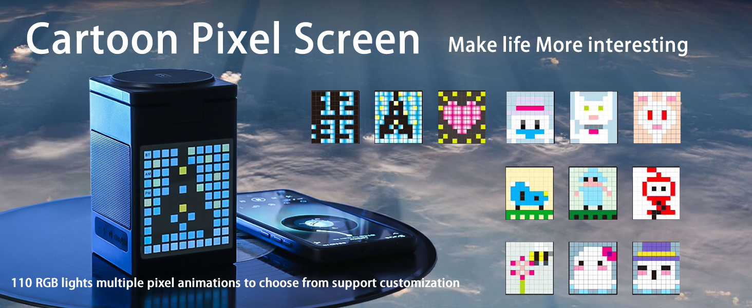 BLUETOOTH SPEAKER WITH DYNAMIC PIXEL DISPLAY