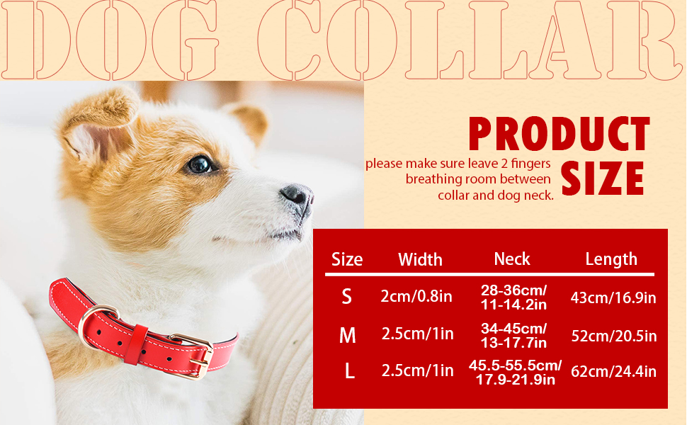 Adjustable Genuine Leather Padded Soft Dog Collars for Puppy Small Medium Large Breed Dogs