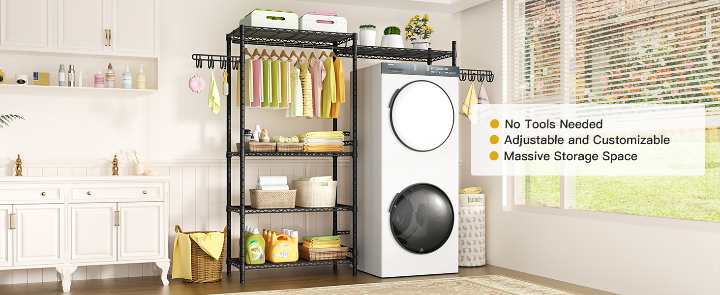 ulif over washer and dryer shelf