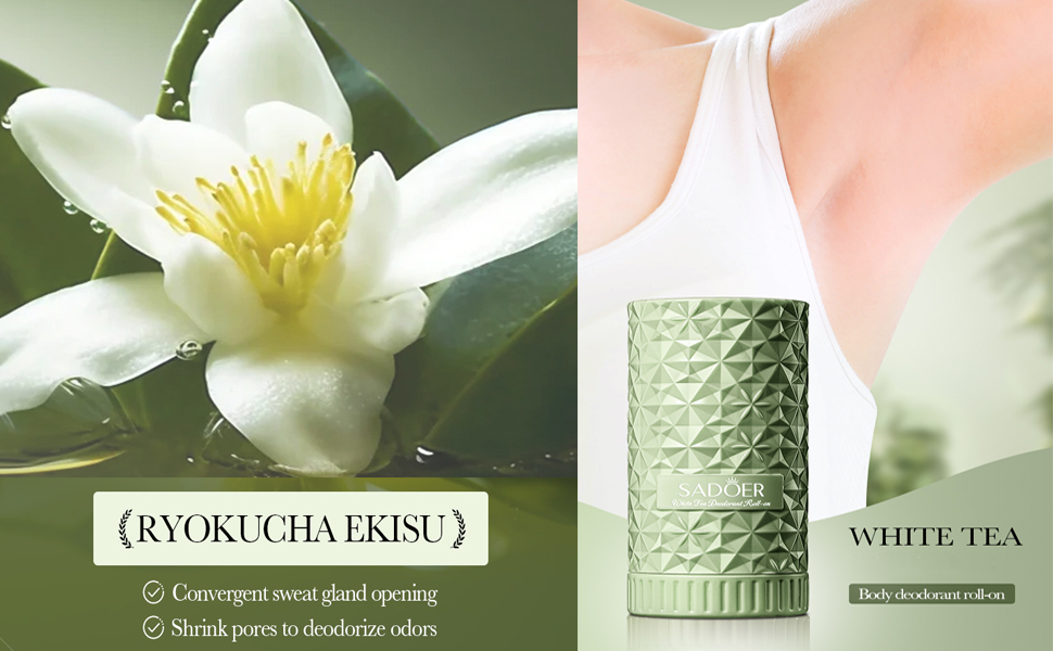White Tea Roll On Water for Women Fragrance Long Lasting, Refresh, Quick Arid farewell to Odor