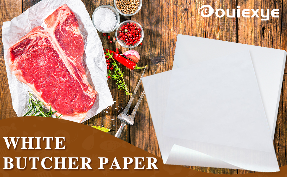Bouiexye120 Pieces White Butcher Paper Precut Butcher Paper 12 x 11