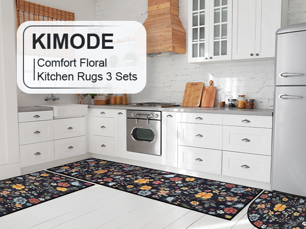 【色: グレー】アール 【水に強い】 【すべりにくい】 【DIY】 拭けるテキス Amazon.com: KIMODE Farmhouse Kitchen Rugs Non Slip Washable