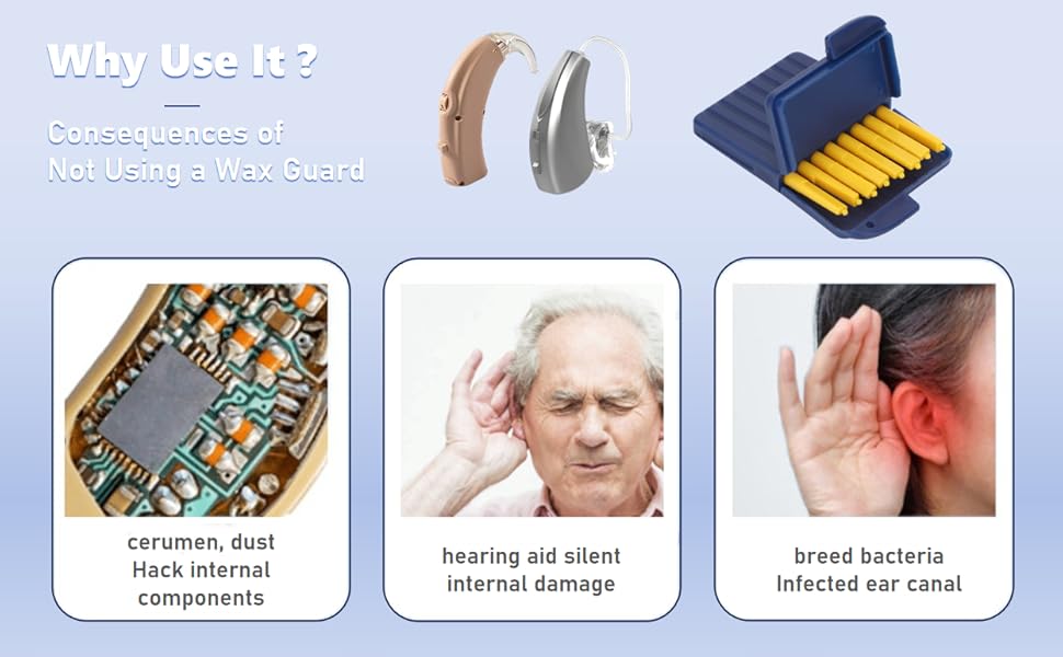 32Pcs Hearing Aid Wax Guards, Replacement Wax Filters for Starkey Hearing Aid Wax