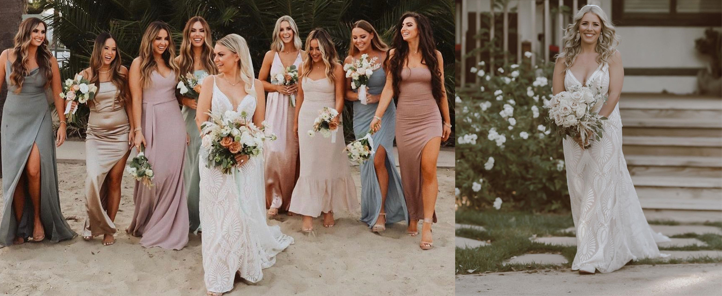simple outside wedding dres