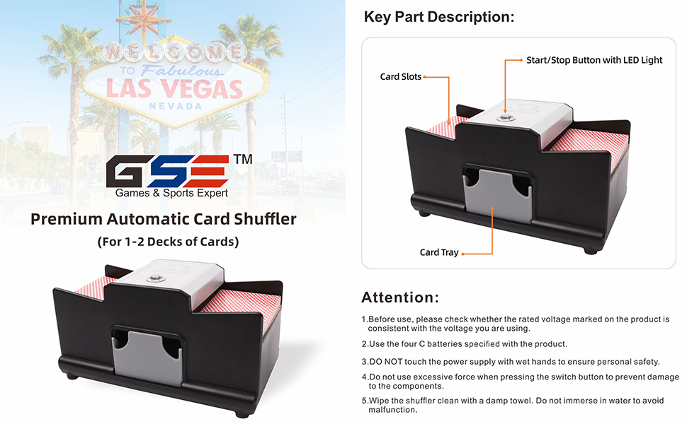 GSE Games & Sports Expert 2Deck Casino Automatic Card