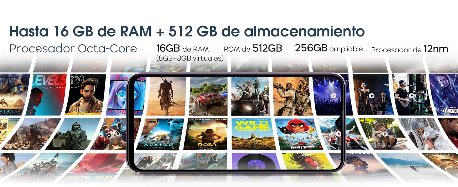 16 GB de RAM+512 GB