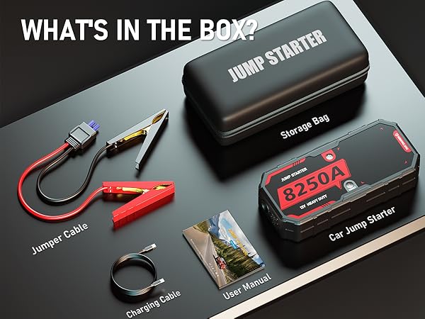 Amazon.com: 8250A Jump Starter, ATGFOX 12V Lithium Battery