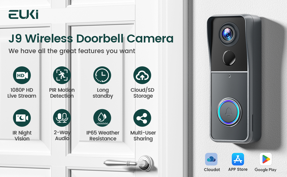 Wireless Video Doorbell Camera with Chime, Voice Changer