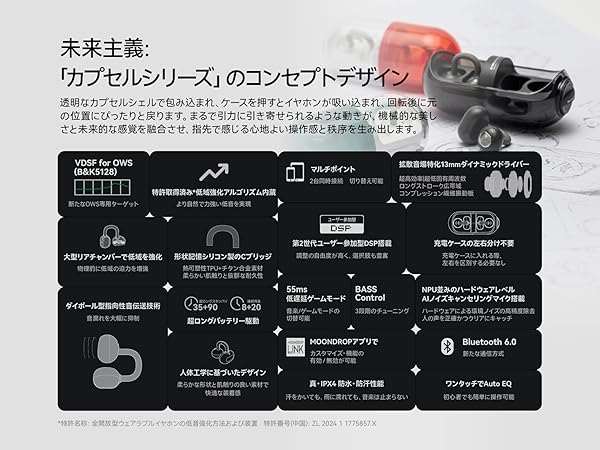 Amazon.co.jp: 水月雨 Moondrop Pill オープンイヤー型