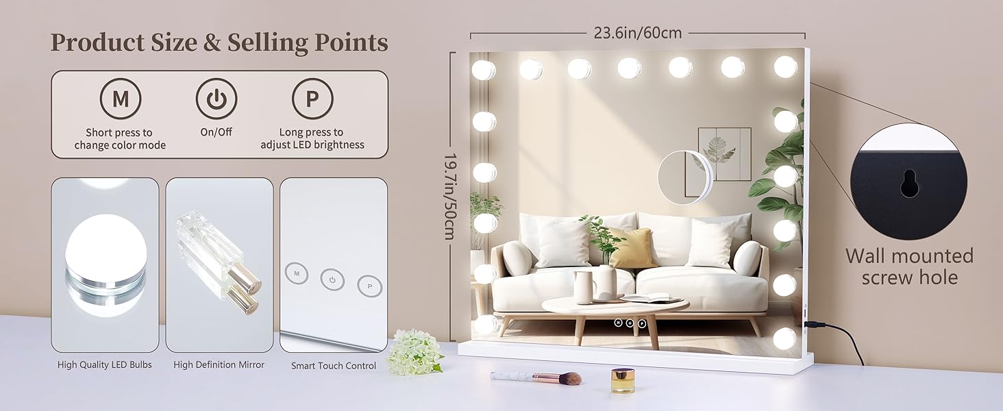 vanity mirror with lights