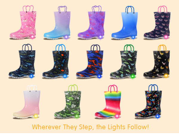 Amazon.com: WILLPORT Toddler Rain Boots,Waterproof Light Up Amazon.com: WILLPORT Toddler Rain Boots,Waterproof Light Up