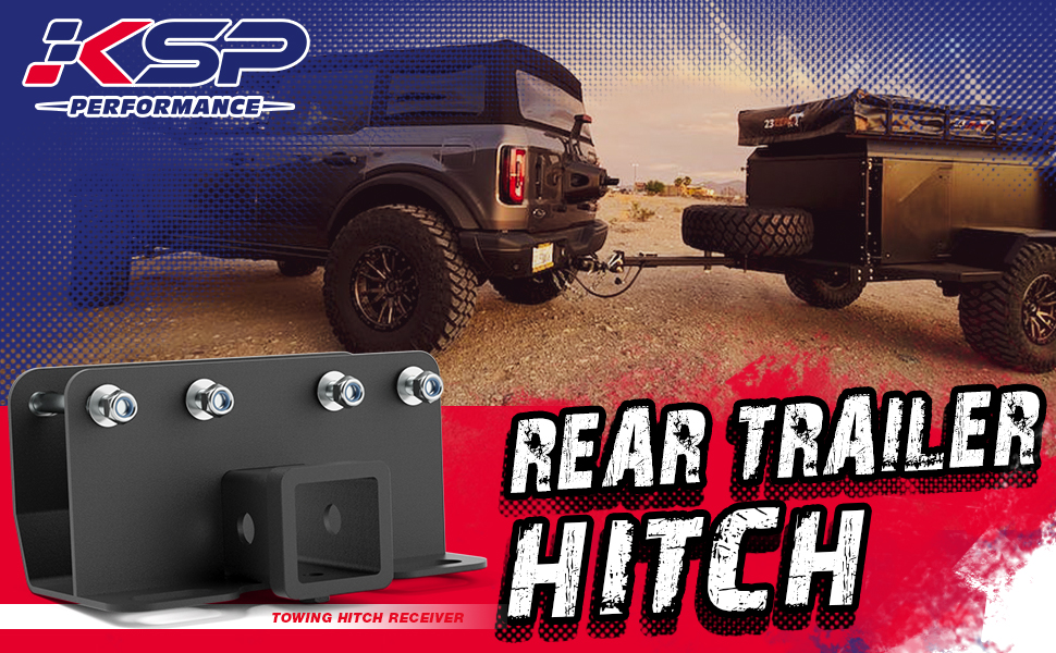 KSP 2" Bronco Trailer Receiver Hitch,Class 3 Towing Hitch