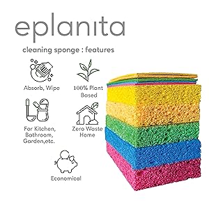 Esponjas emergentes de Eplanita coloridas, cero residuos pulpa de madera