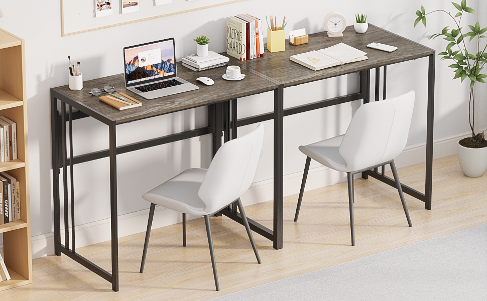 Gezen Folding Desk 32'' Computer Desk No Assembly Required