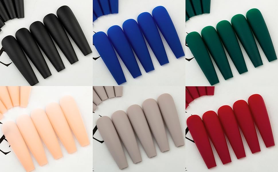 Pure colors matte full cover nails