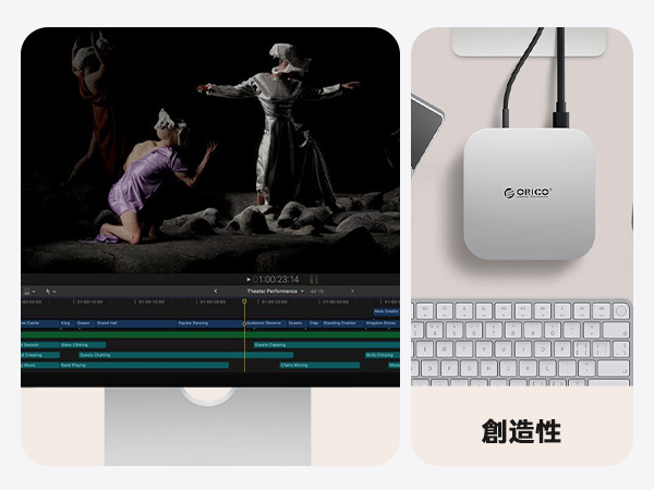 Amazon.co.jp: ORICO MiniLink Mac Mini M4 アルミ製ドッキング