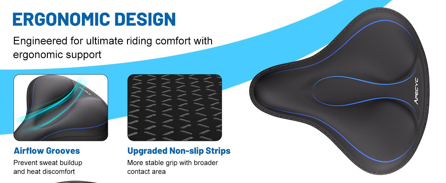 extra wide bike seat cushion