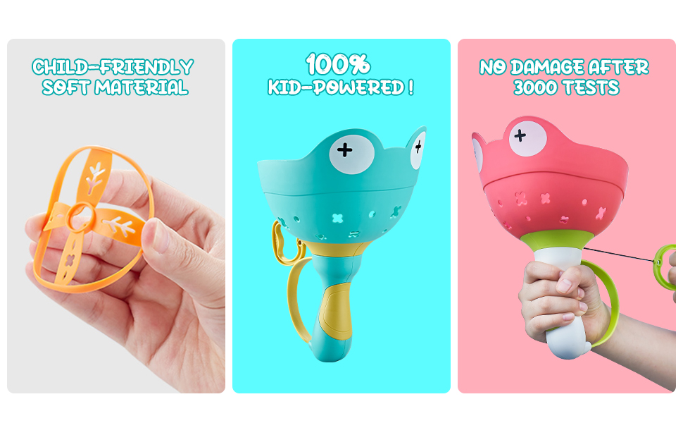 WOEHOL 2 Pack Flying Disc Launcher Toy，Outdoor Toys for