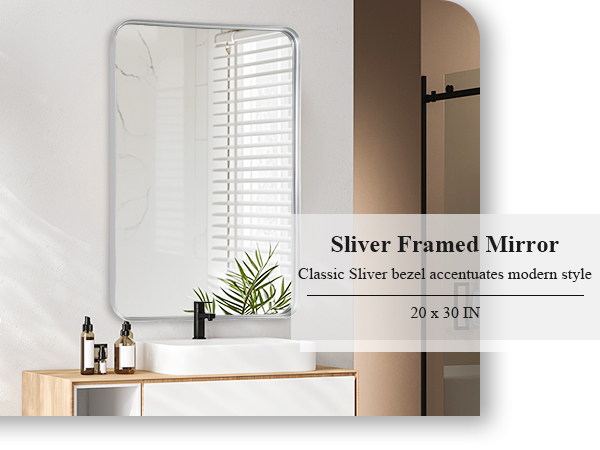 Amazon.com: Fabuday Bathroom Wall Mirror Rectangle - 36x24