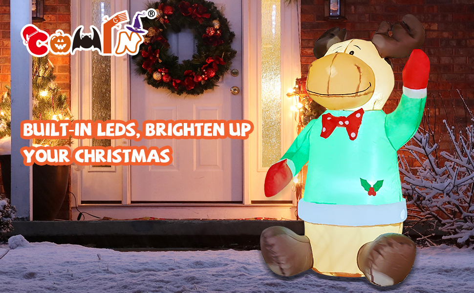 COMIN 4ft Christmas Inflatables Outdoor Decorations, Blow