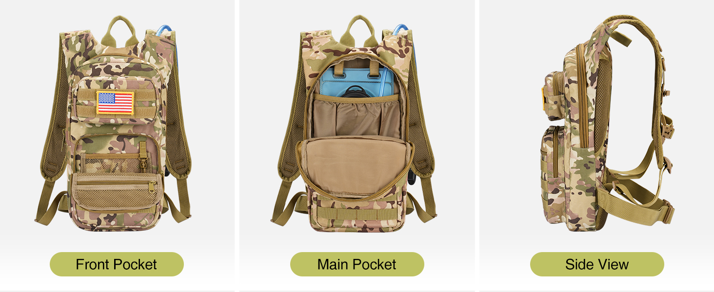 outdoor molle water backpack