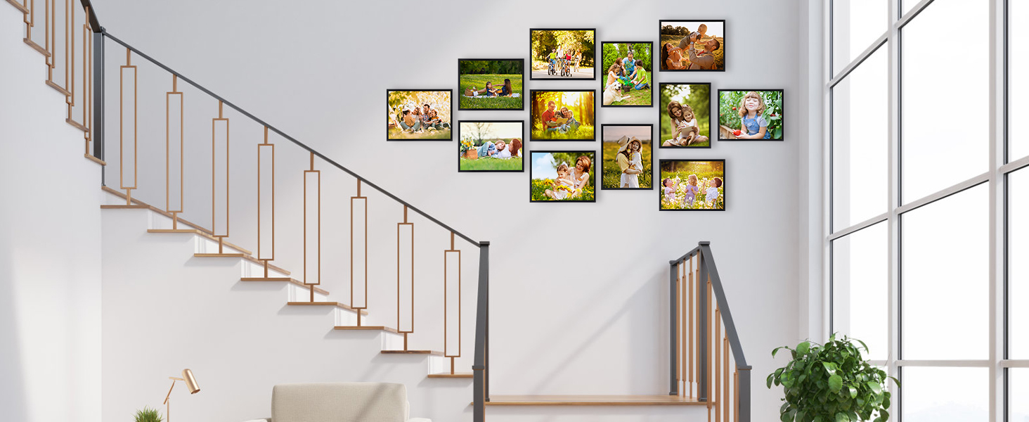 Hoikwo Bulk 11x14 Picture Frame Set, 18 Packs Thin Picture