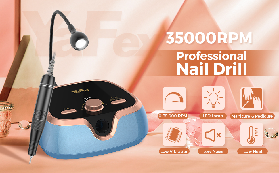 YaFex Nail Drill, 35000 RPM Professional Nail Drill Machine