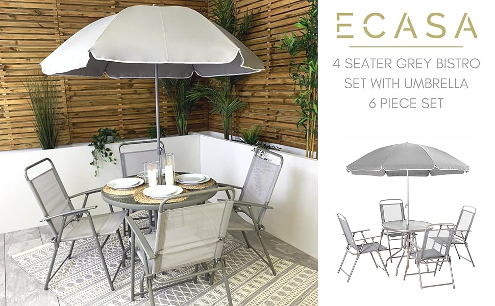 ECASA 6 or 4 seater garden furniture set Outdoor patio sets with