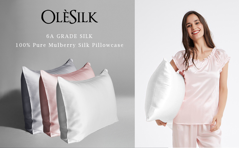 OLESILK Mulberry Silk Body Pillowcase for Hair and Skin, Silk Body Pillow Cover