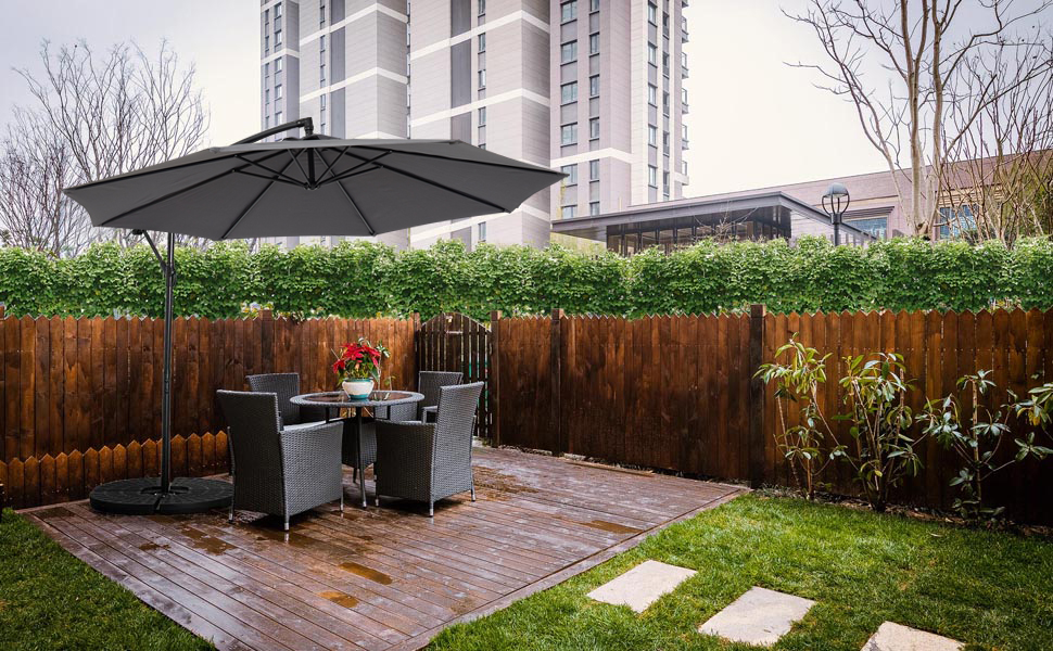 Parasol Déporté avec Manivelle