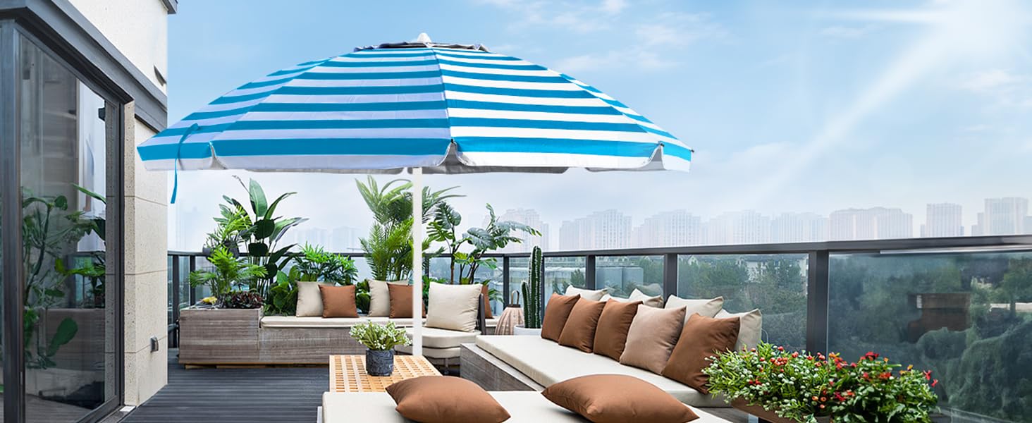 beach umbrella with sand anchor