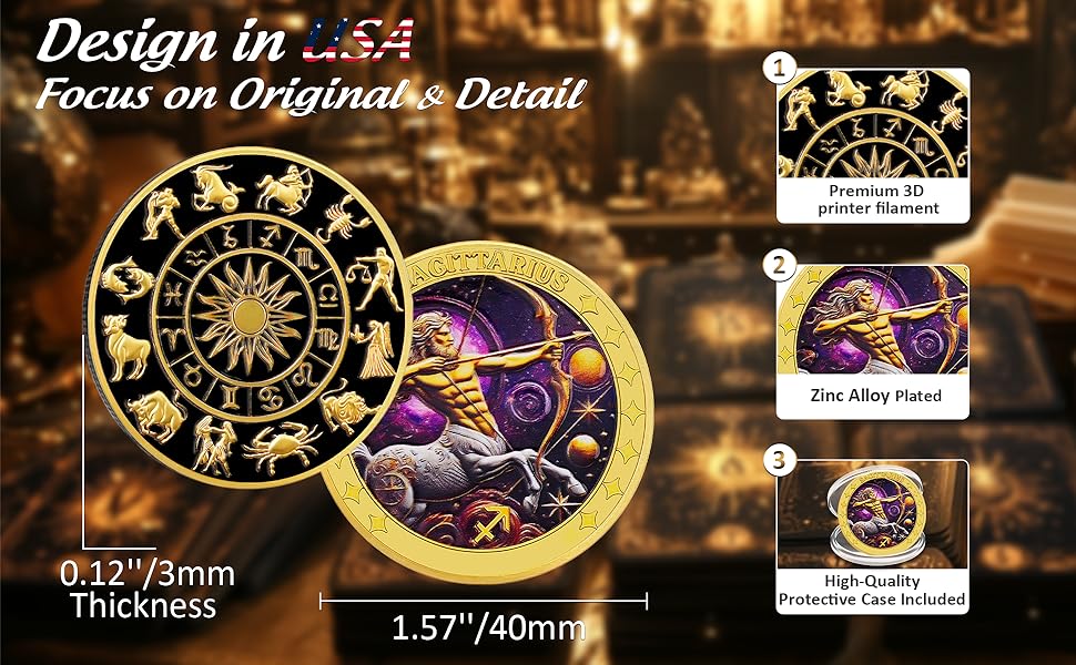 Twelve Constellations Aquarius Protective Talisman Coin