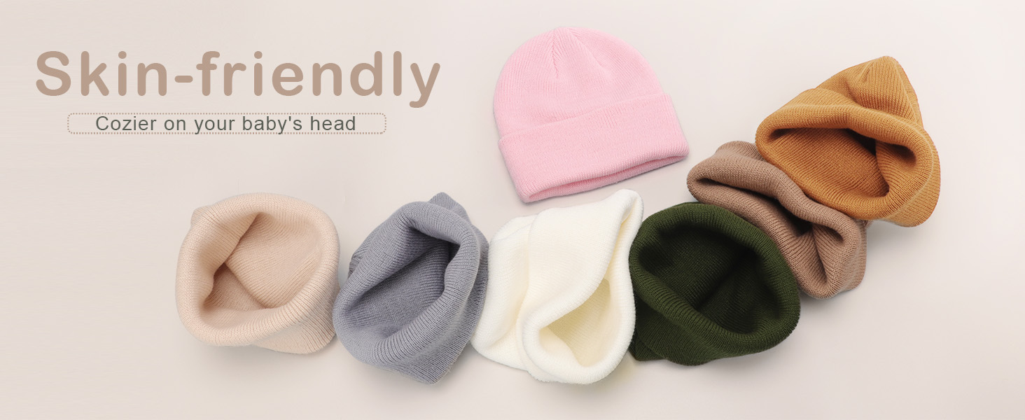 Baby Beanies Toddler Kids Winter Hats Soft Knit Hat for Baby Boys Girls Warm Cap Beanies