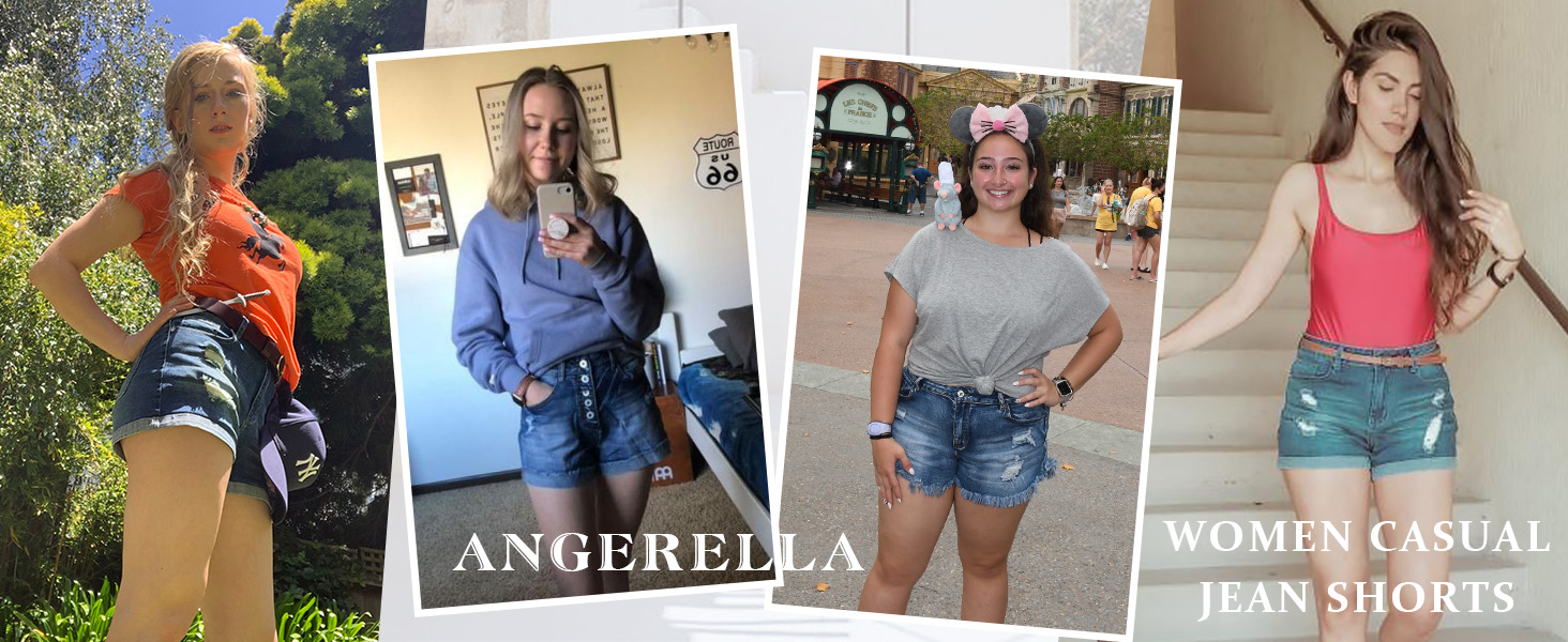 Angerella Blue Jean Shorts with Pockets