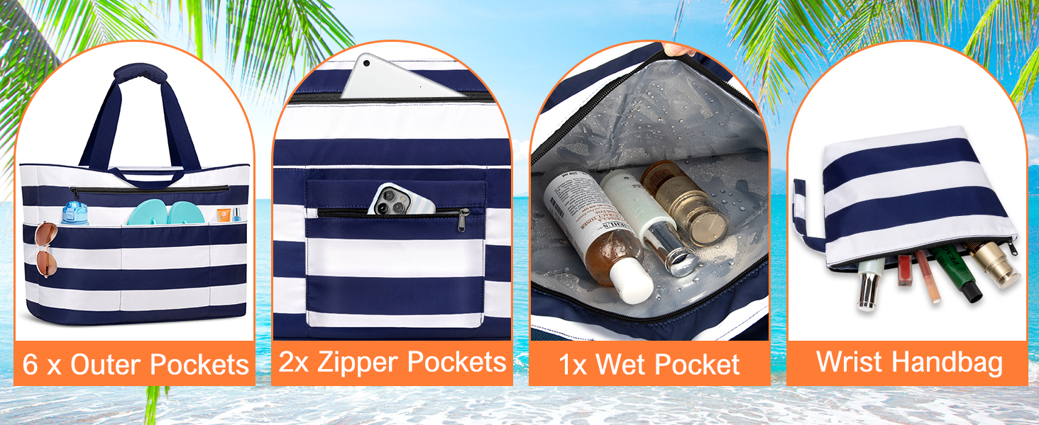 large beach tote bag
