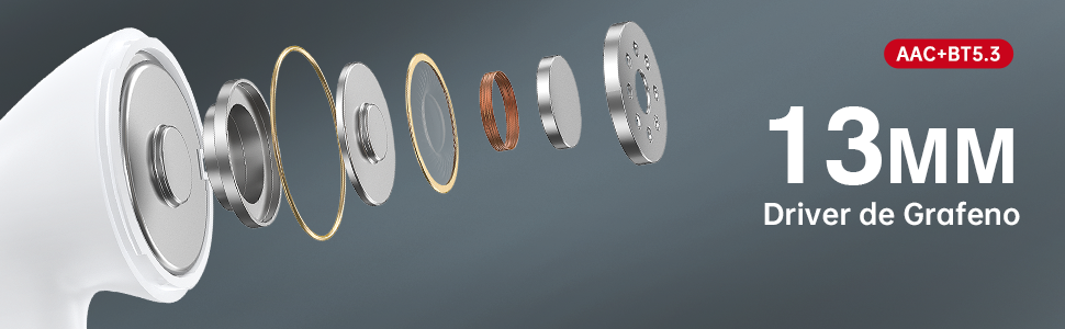 Tranya F4 Fone de Ouvido Bluetooth Sem Fio, Bluetooth 5.3 -Branco 12 Fones de ouvido Bluetooth,Fones de ouvido,Fones de ouvido sem fio