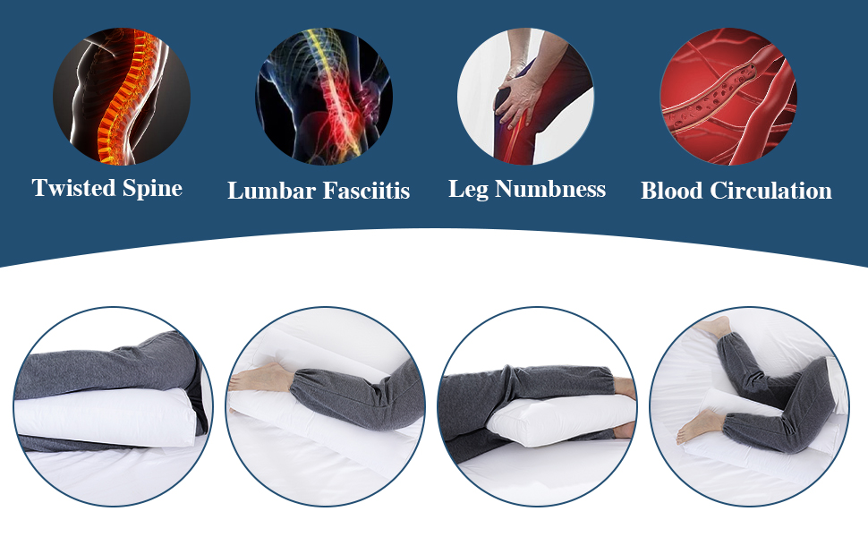 BALAPET Knee Pillow for Side Sleepers, Breathable 100