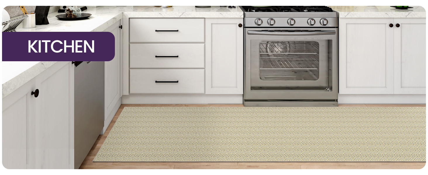 DEXI Hallway Runner Rug 2x6, Kitchen Runners Washable Non