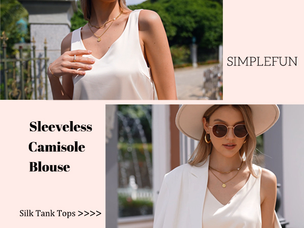 SimpleFun V Neck Shirts for Women Dressy Casual Ladies