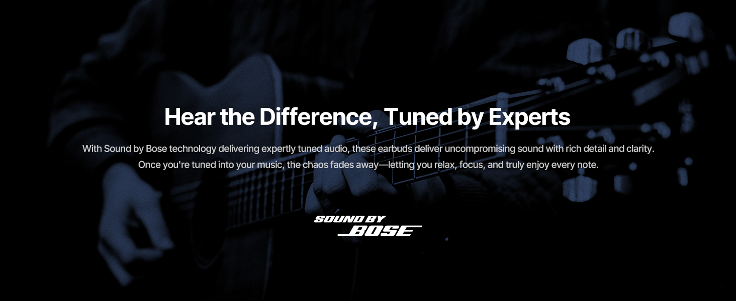 Text reads 'Hear the Difference, Tuned by Experts'. Dark artistic product shots showing sleek black gaming headset from multiple angles with dramatic lighting.