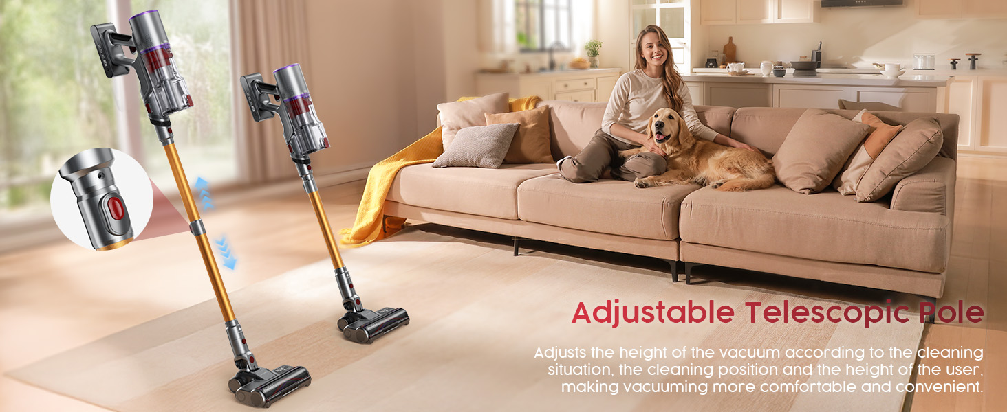 Cordless vacuum cleaner, Vacuum Cleaner for Home, Stick Vacuum Rechargeable for Pet, Vacuum Cleaners