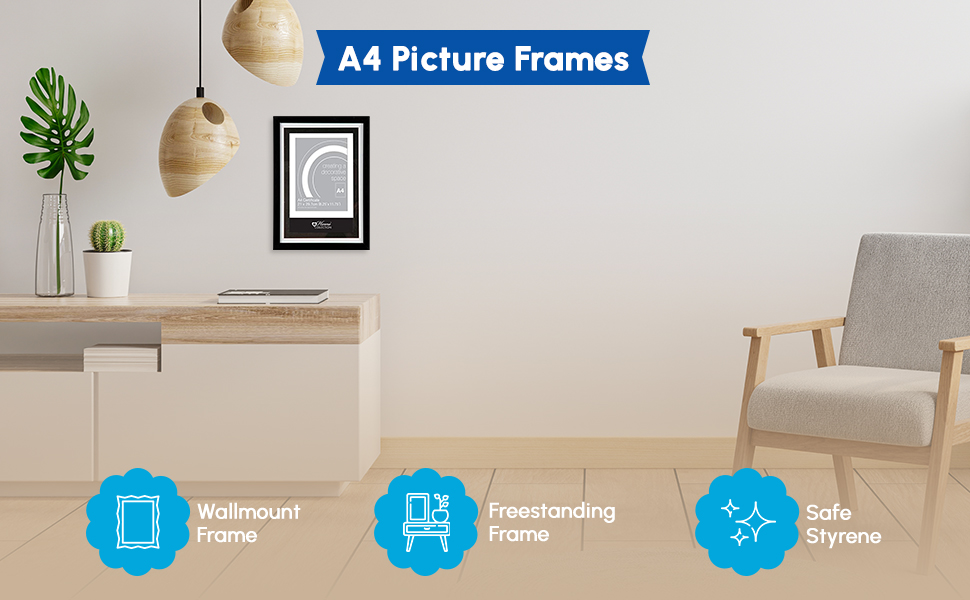 1ABOVE 3 X A4 Frames A4 Photo Frames A4 Certificate Frames A4